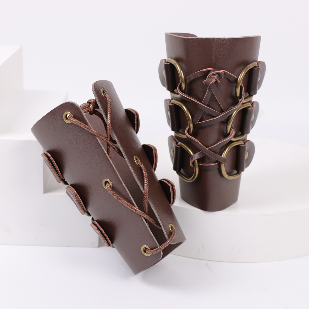 Men Accessories Style - Medieval Archery Leather Long Gloves Steampunk