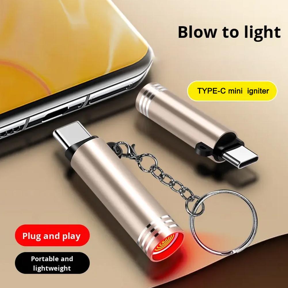 Lighter Windproof - Type C Mini Lighter Blow to