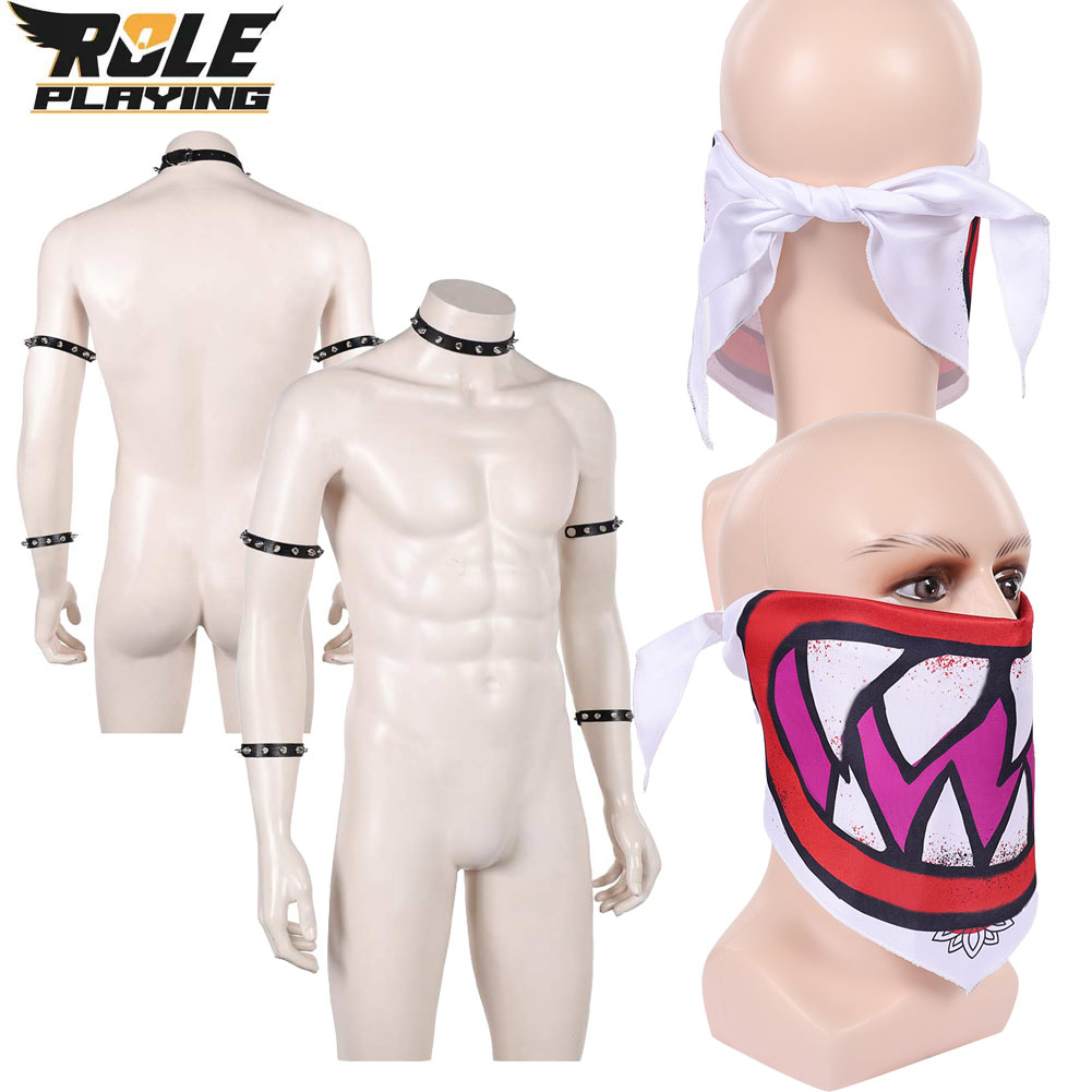 Men Accessories Style - Bowser Jr Cosplay Scarf Mask Bracelet