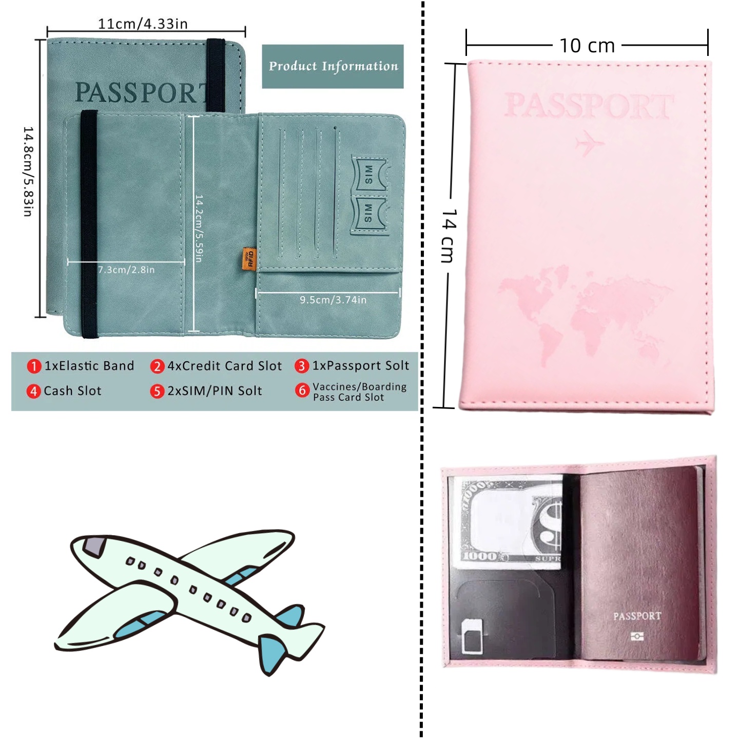 Men'S Accessories Case - Vintage RFID Passport Cover for Women