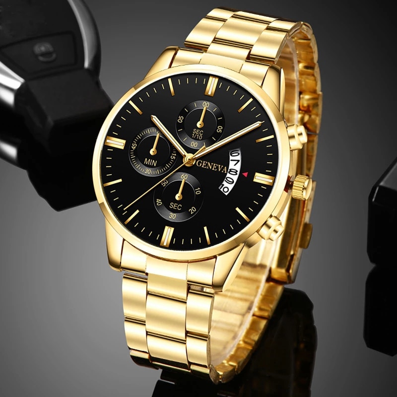 Men Accessories For Wrist - 2023 Fashion Men Gold Stainless Steel