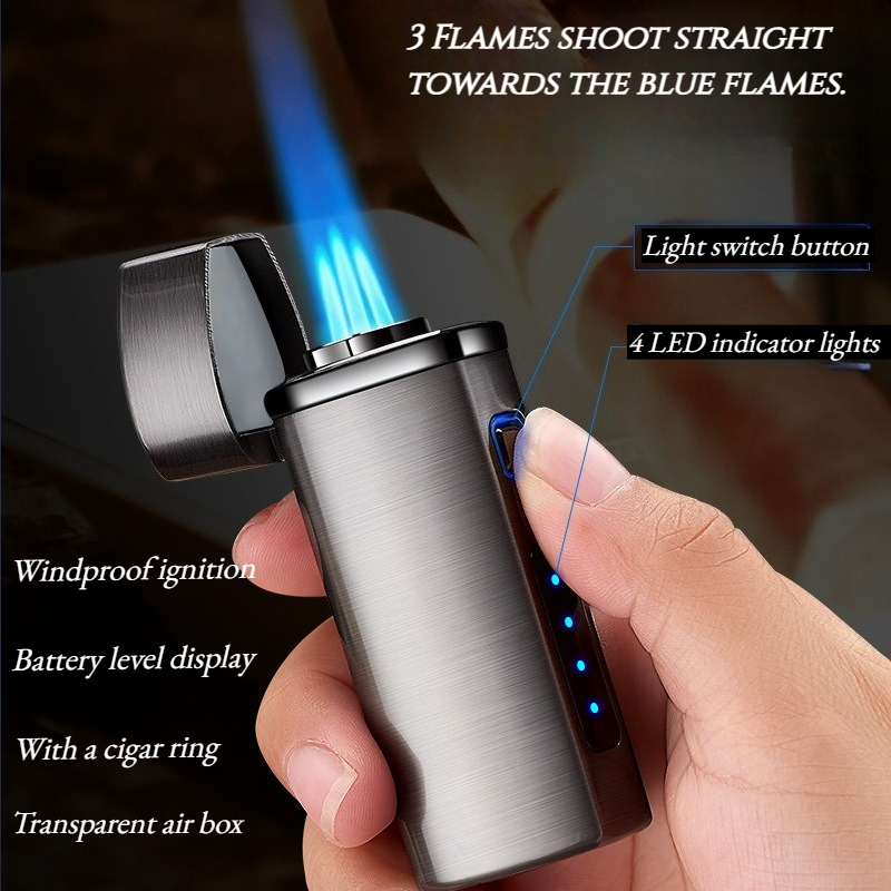 Windproof Power Display Gas El - Lighter Windproof 评论和价格