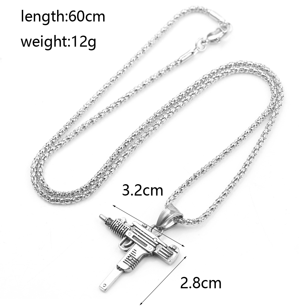 Punk Uzi Pistol Machine Gun Ne - Men'S Accessories And Jewelry 评论和价格
