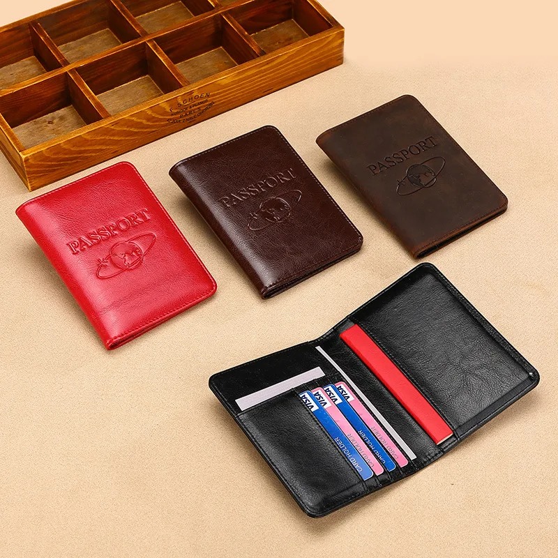 Unisex Genuine Leather Passpor - Men'S Accessories Case 评论和价格
