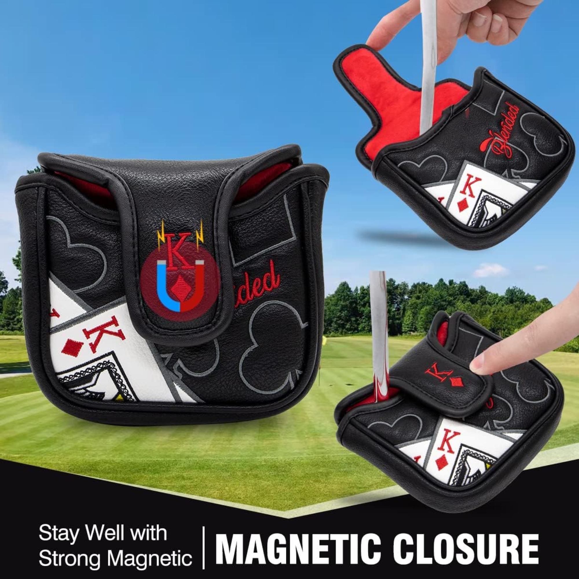 King Of Hearts Embroidered Mal - Men Accessories Style 评论和价格