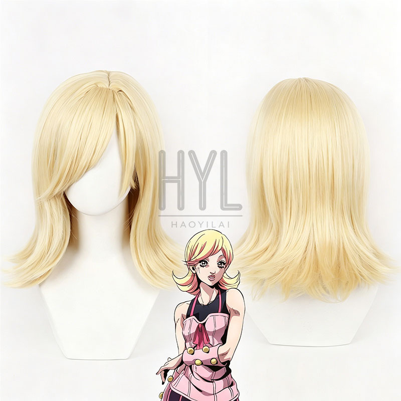 Anime JOJO Lucy Steel Cosplay  - Men'S Yellow Accessories 评论和价格