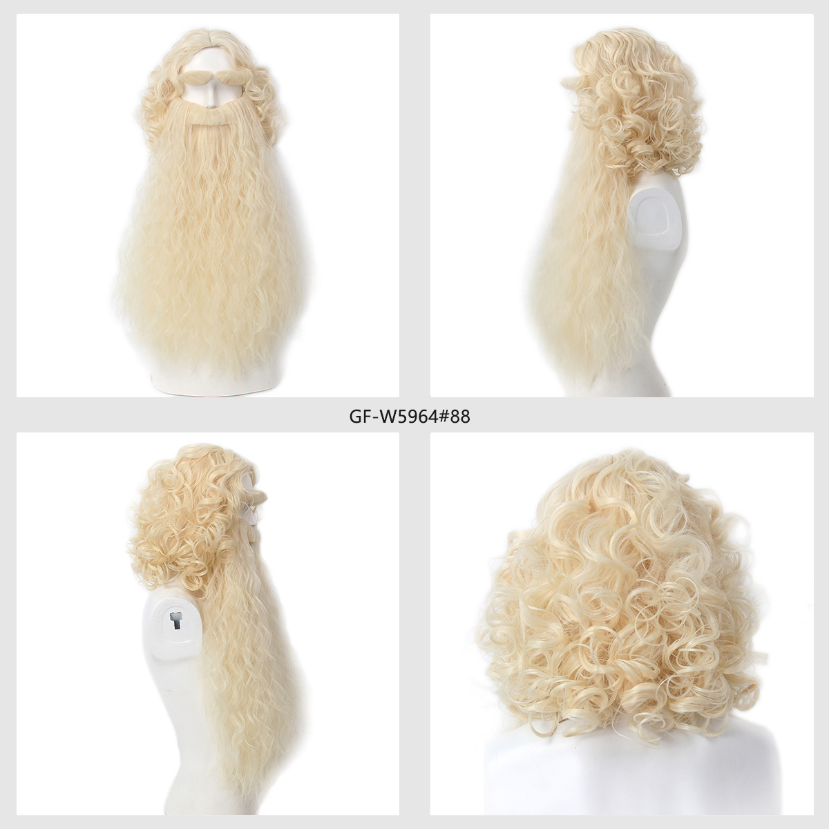 Christmas Santa Claus Hair Wig - Men Accessories Style 评论和价格