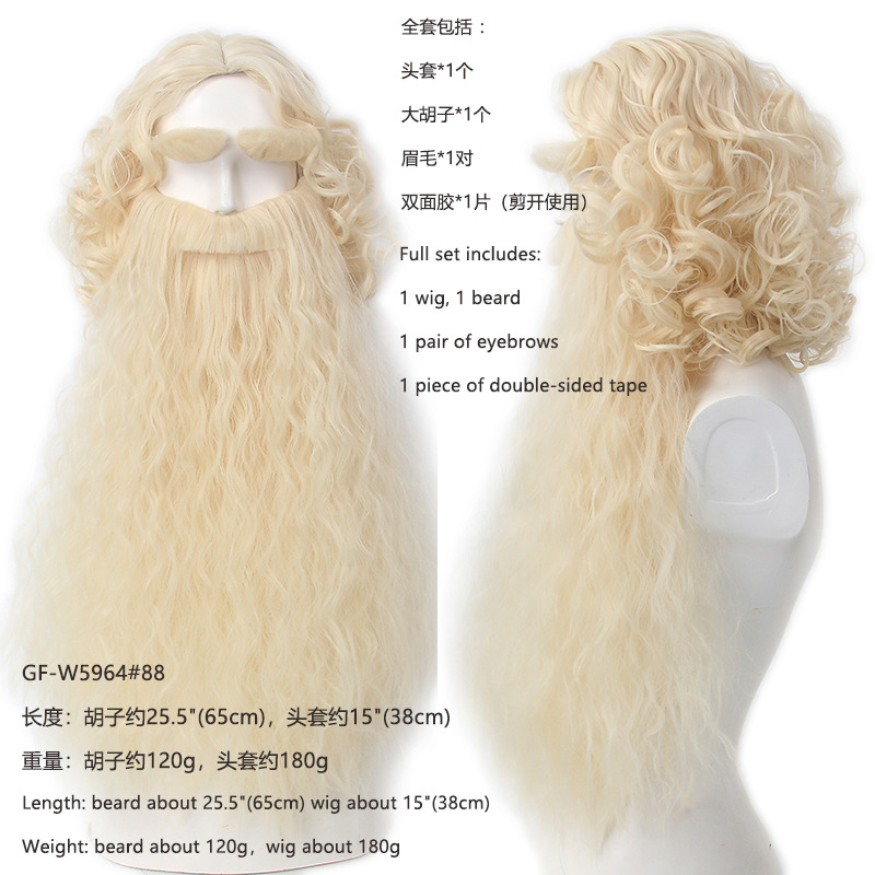 Christmas Santa Claus Hair Wig - Men Accessories Style 评论和价格