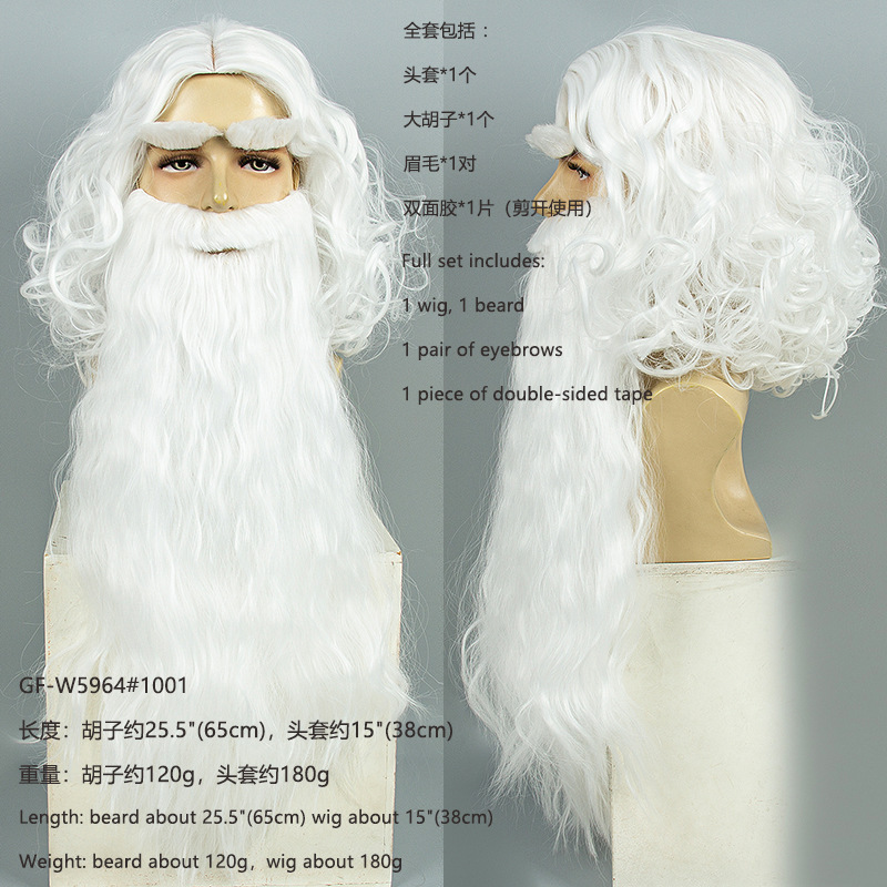 Christmas Santa Claus Hair Wig - Men Accessories Style 评论和价格