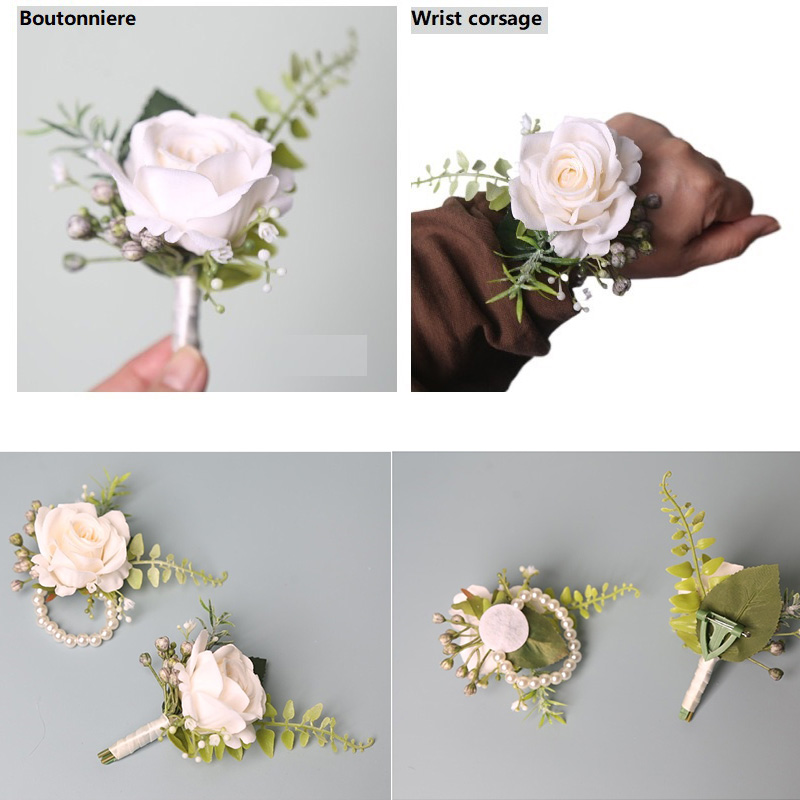 Wedding Suit Corsage Man Flowe - Men Accessories For Wrist 评论和价格