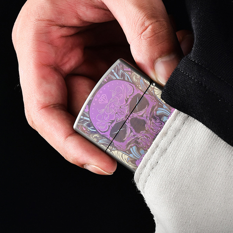 Pink Skull Titanium Alloy Ligh - Lighter Windproof 评论和价格