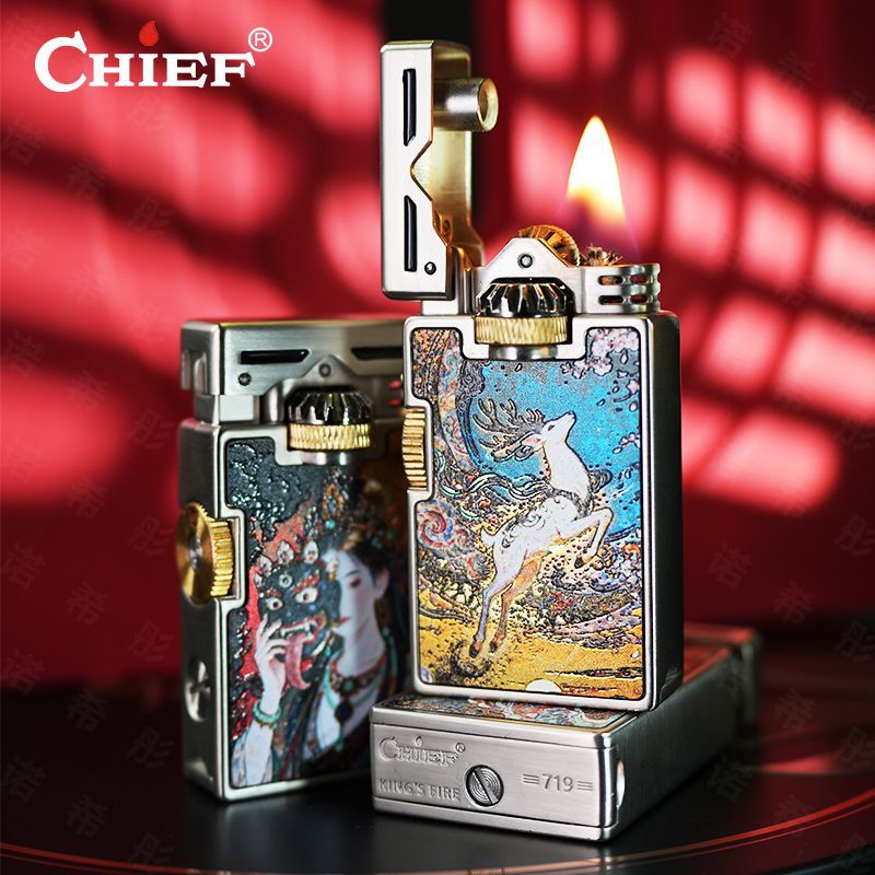 CHIEF Retro Oil Lighter Windpr - Lighter Windproof 评论和价格