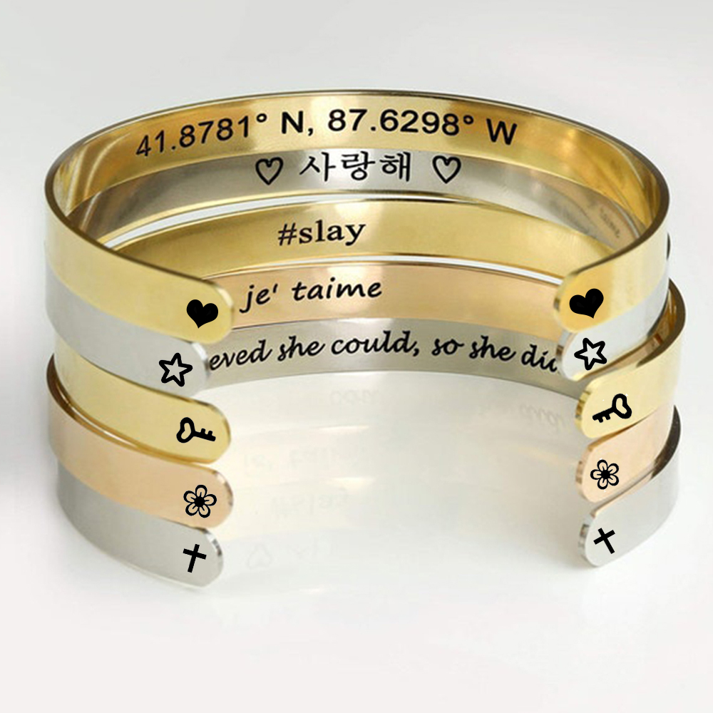 Custom Engrave Name Wrist Brac - Men Accessories For Wrist 评论和价格