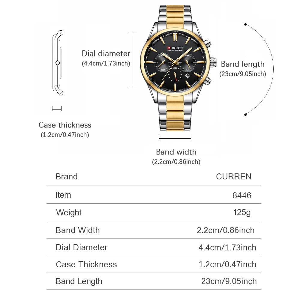 CURREN Casual Quartz Chrono Sp - Men'S Accessories And Jewelry 评论和价格
