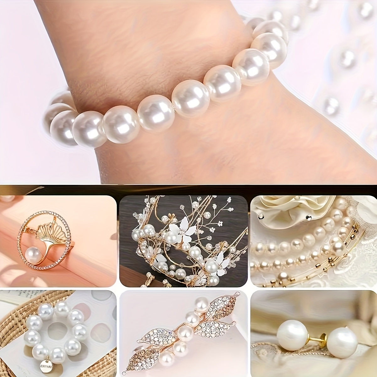 1388pcs 4/6/8/10mm Black, Whit - Men Accessories Jewellery 评论和价格