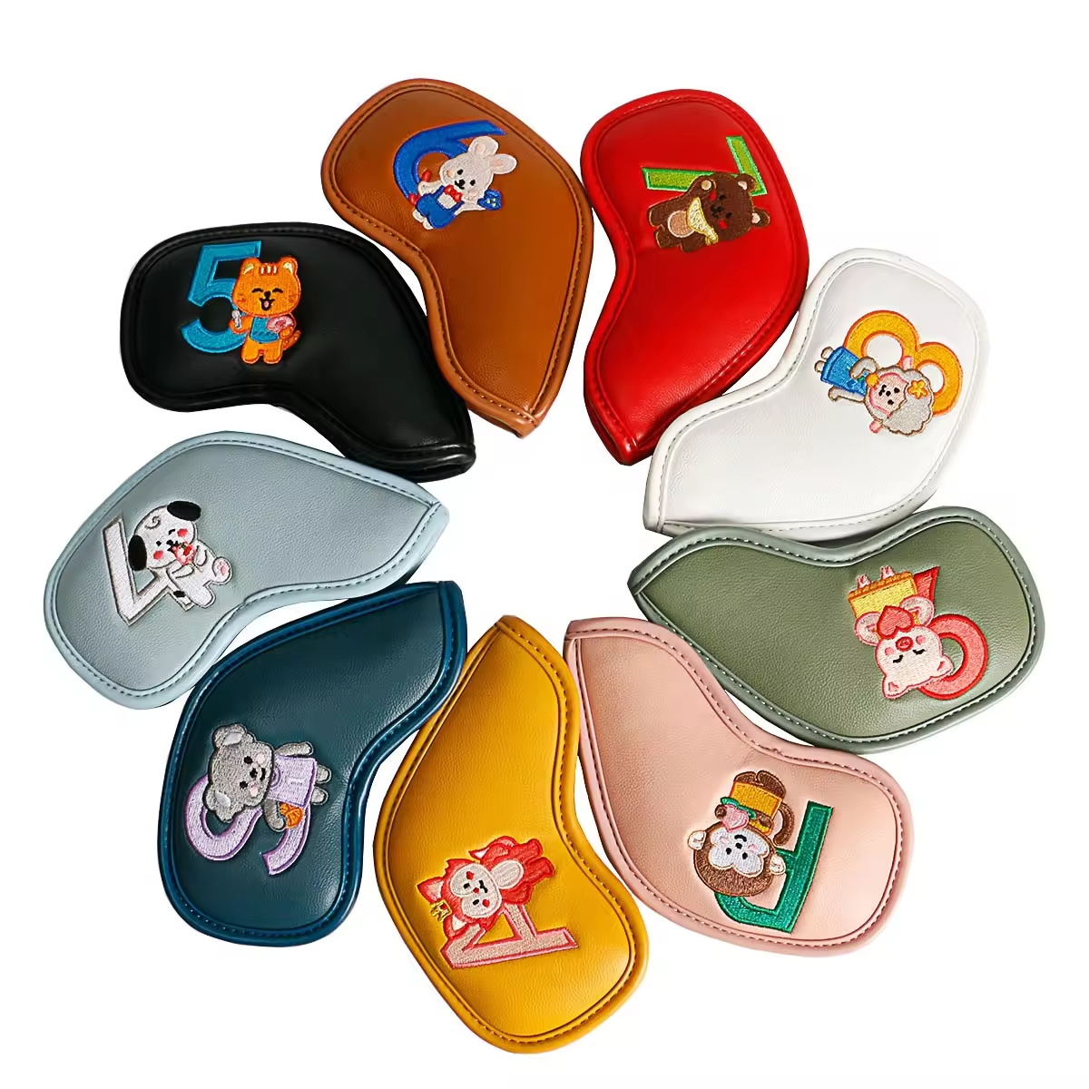 9Pcs Cute Cartoon Animal Golf  - Men Accessories Style 评论和价格